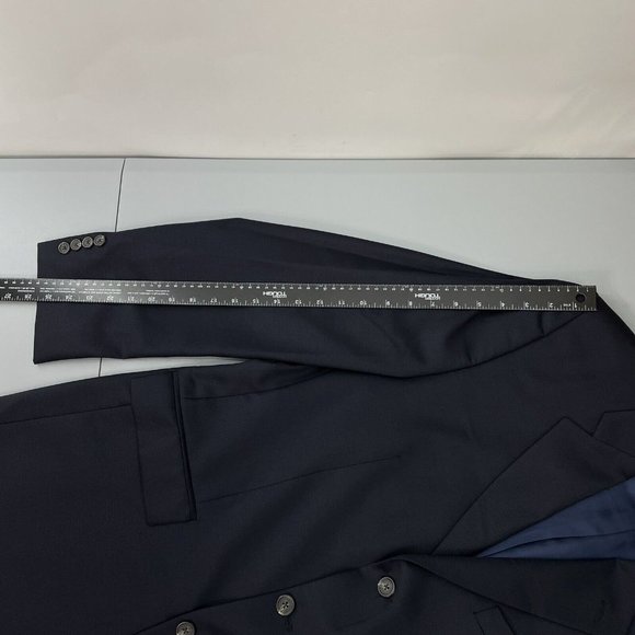 Ralph Lauren Black Label Blazer Sport Coat Wool 3 Button Navy Blue Mens 40L - Picture 10 of 10
